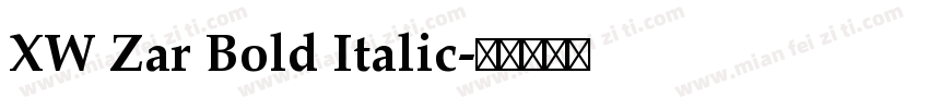 XW Zar Bold Italic字体转换
